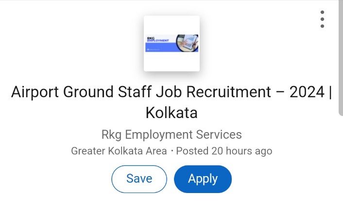 Kolkata airport job , LinkedIn